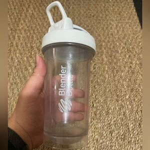 Clear Blender Bottle with White Cap 18oz